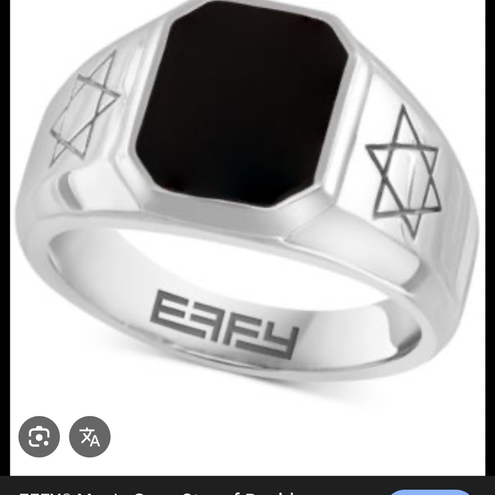 Effy | men’s David Ring Star of David ✡️ onyx
